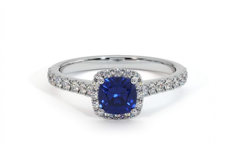 Whitewed Directory Approved wedding jeweller Ingle & Rhode Marylebone blue sapphire white gold ring