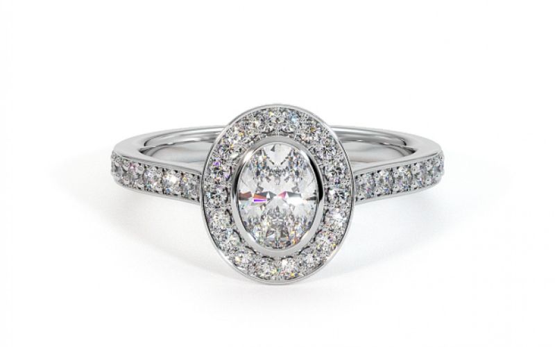 Whitewed Directory Approved wedding jeweller Ingle & Rhode Marylebone oval setting white gold diamond