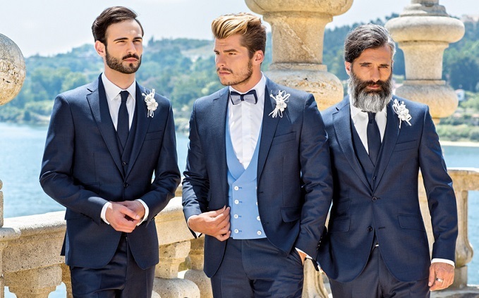 Whitewed Directory from the professionals blog Groomswear trends Tuxedo Junction Gloucester Cirencester Garry Andrew Suit Hire Swindon navy suit groomsmen