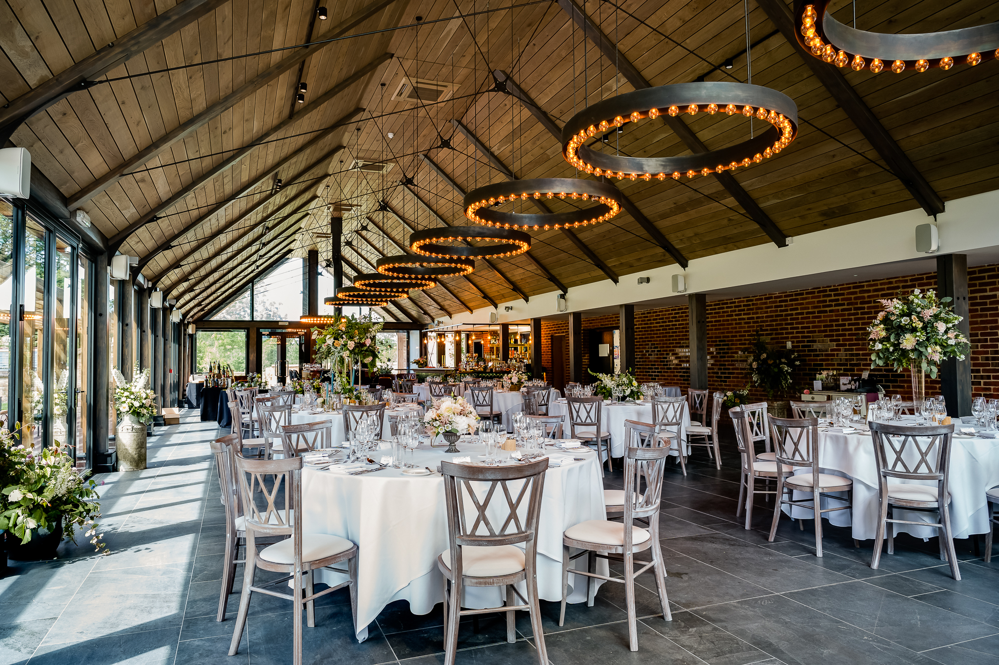 Syrencot Wiltshire near Salisbury Exclusive use secluded bespoke and brand new wedding venue for ceremony and reception The Farmshed 