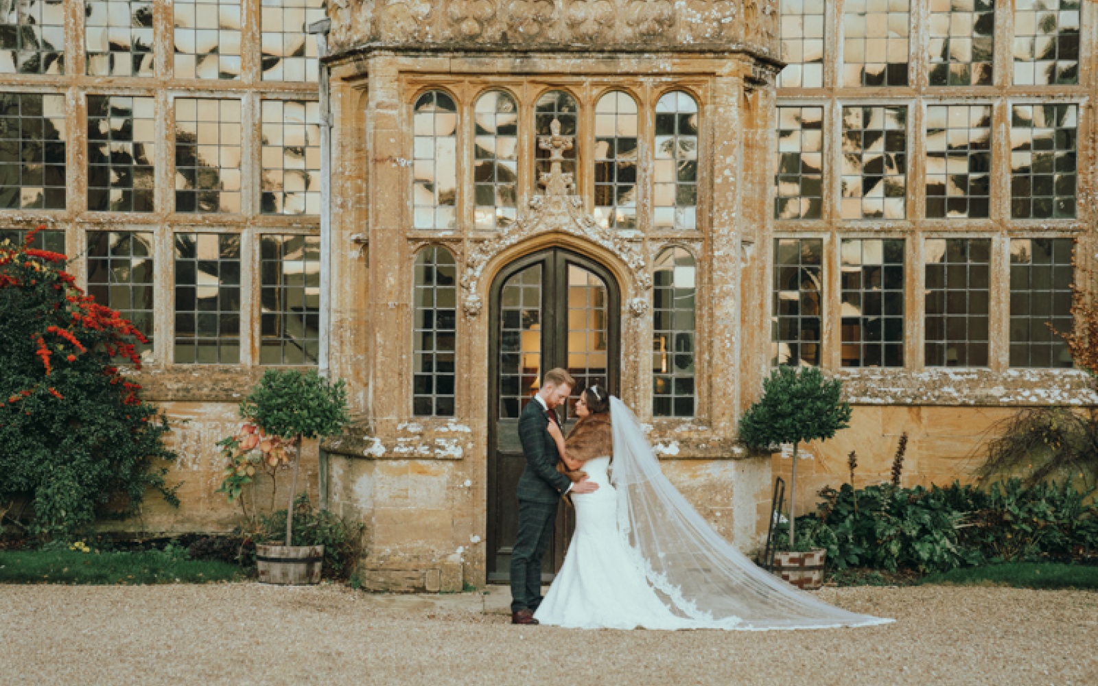 March supplier of the month Whitewed directory blog Paulfolio Photography bath based wedding photographer duo  wedding day venue long veil train