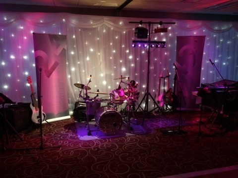 Whitewed Directory supplier of the month live four piece wedding band 24-7 Swindon Wiltshire stage